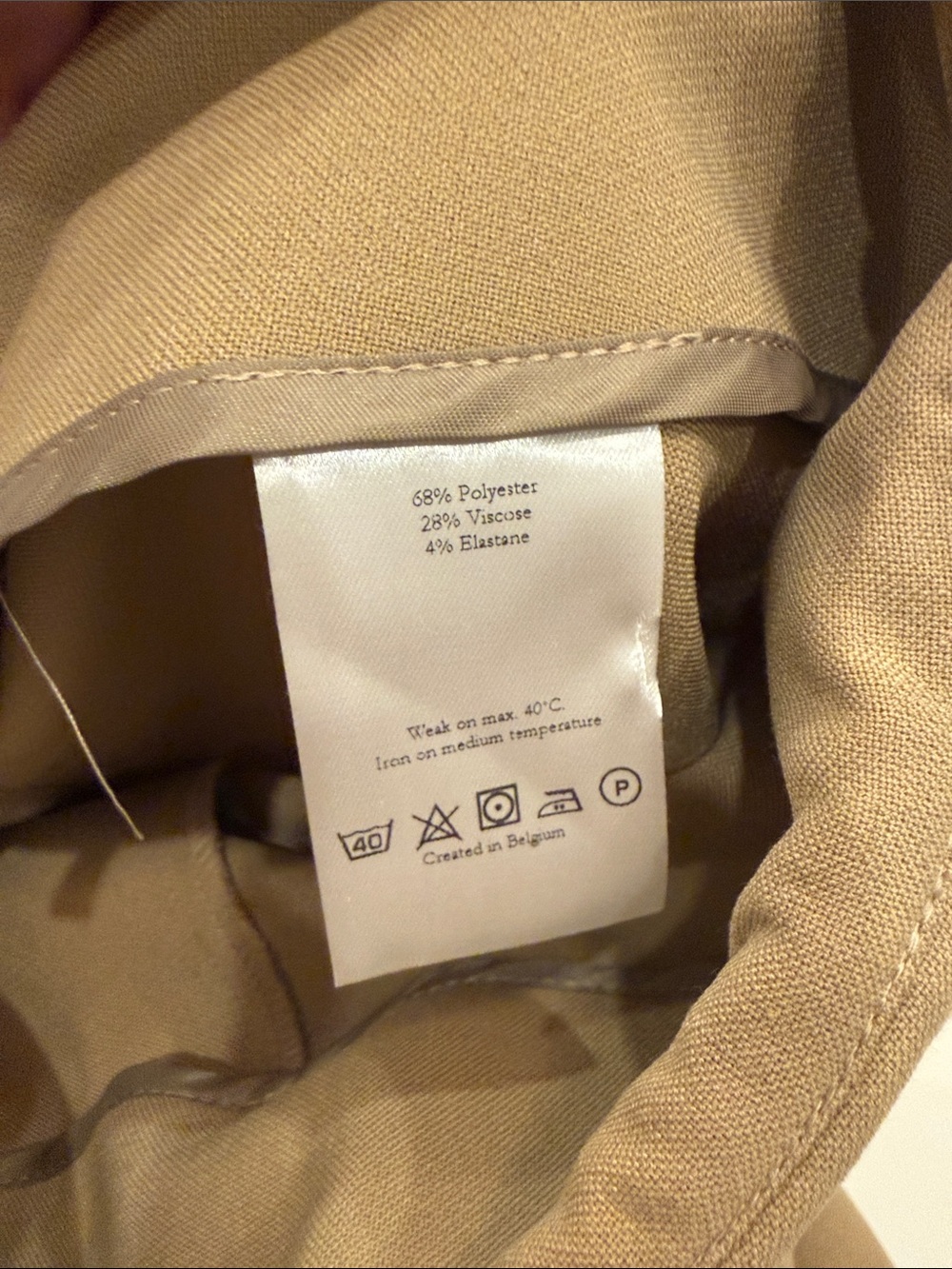 Women's Tan Skort with Wrap Front - Picture 11 of 11